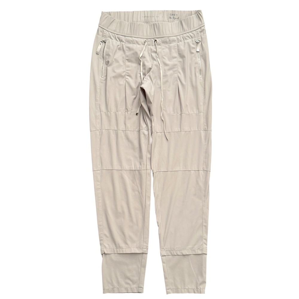 Raffaello Rossi Pants Womens 36 Beige Candy Original Jogger Zippers